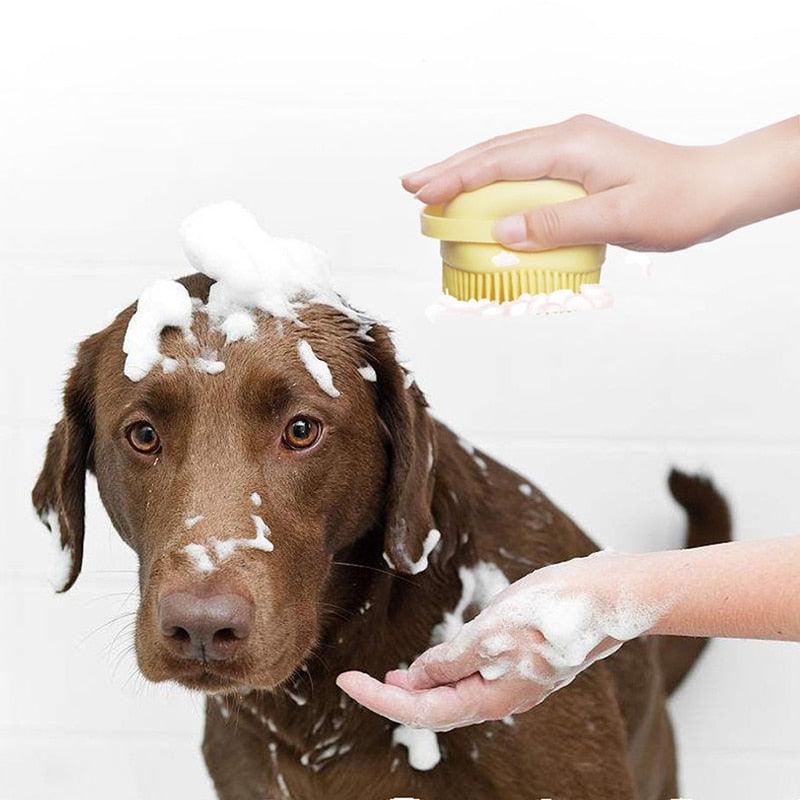 Pet Bath Massage Soft Brush Comb - FURTASTIC DOG
