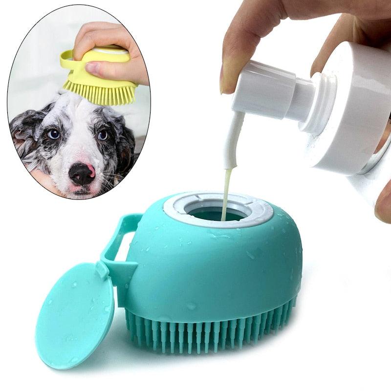 Pet Bath Massage Soft Brush Comb - FURTASTIC DOG