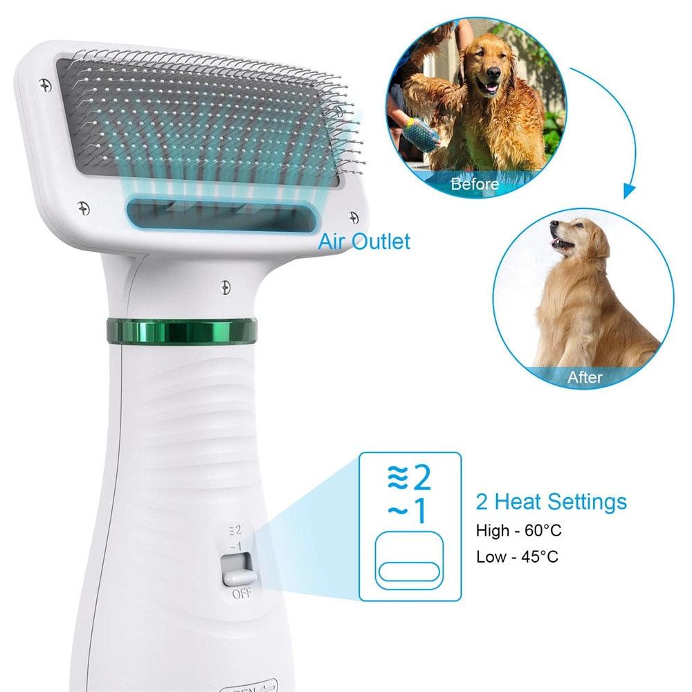 FURTASTIC DOG™ 2-in-1 pet hair dryer comb - FURTASTIC DOG