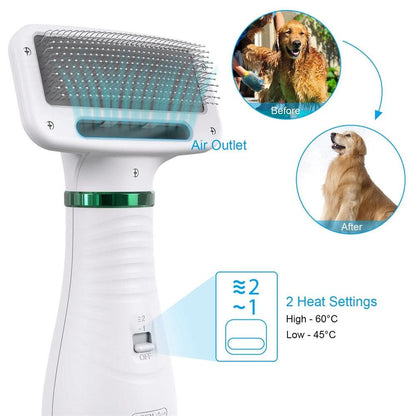 FURTASTIC DOG™ 2-in-1 pet hair dryer comb - FURTASTIC DOG