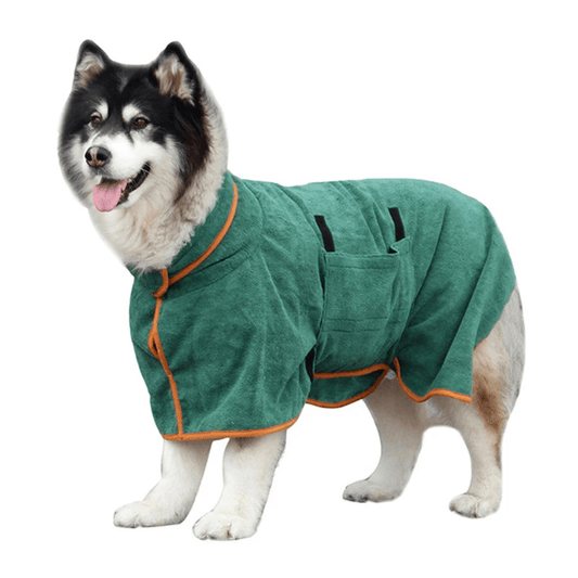 Microfiber Dog Bathrobe Coat - FURTASTIC DOG