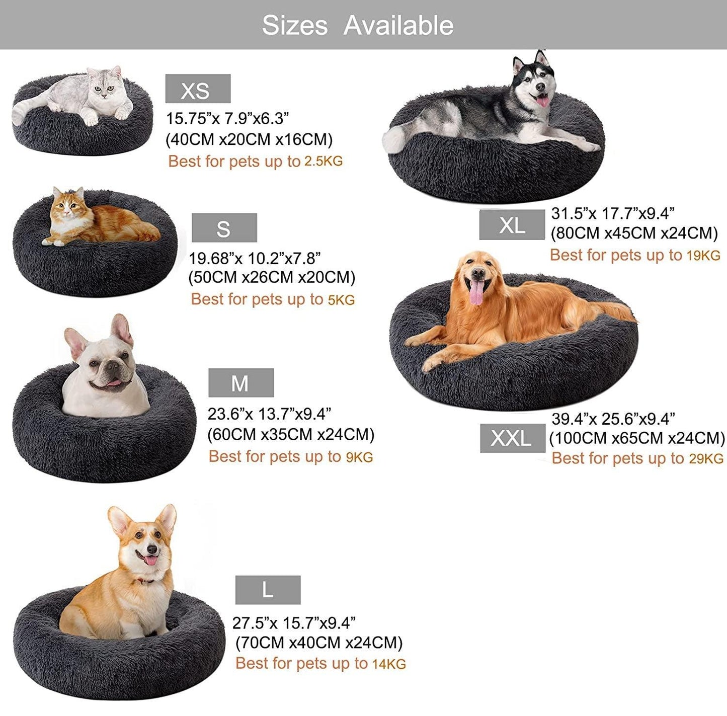 Dog Bed Calming Donut Cuddler - FURTASTIC DOG